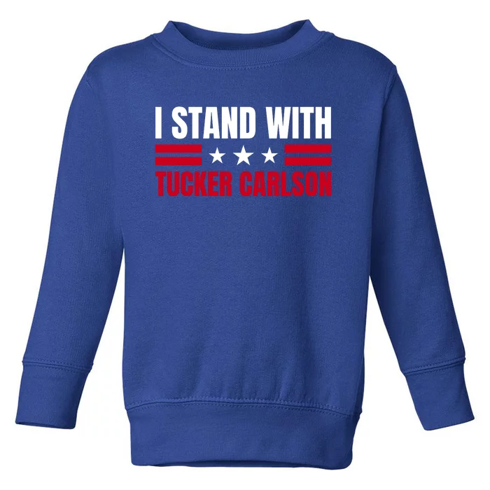 Tucker Carlson I Stand With Him, Men Women, I Stand With Tucker Carlson Toddler Sweatshirt