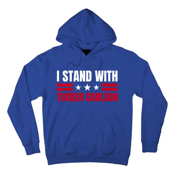 Tucker Carlson I Stand With Him, Men Women, I Stand With Tucker Carlson Tall Hoodie