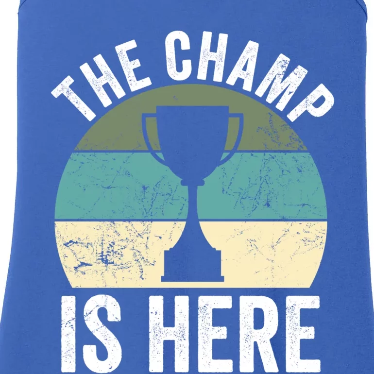 The Champ Is Here Fantasy Football Champion Winner Gift Ladies Essential Tank