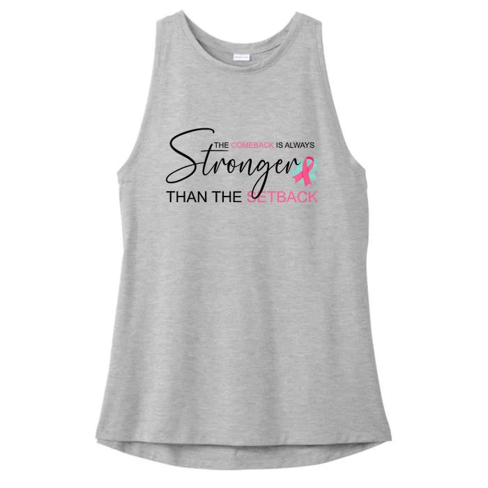 The Comeback Is Always Stronger Than The Setback Ladies Tri-Blend Wicking Tank