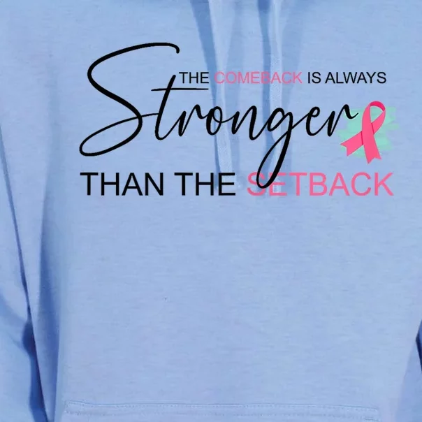 The Comeback Is Always Stronger Than The Setback Unisex Surf Hoodie