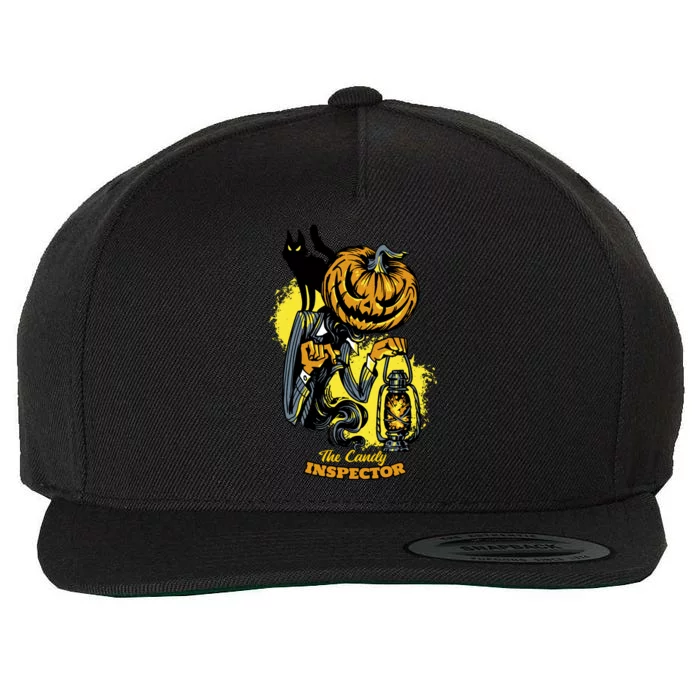 The Candy Inspector Funny Halloween Wool Snapback Cap