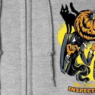 The Candy Inspector Funny Halloween Full Zip Hoodie