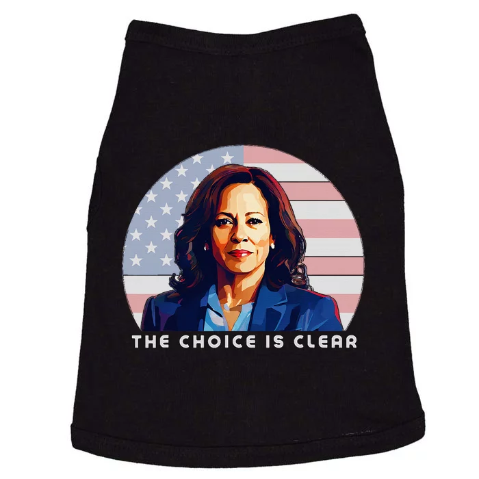 The Choice Is Clear Kamala Harris President 24 Doggie Tank