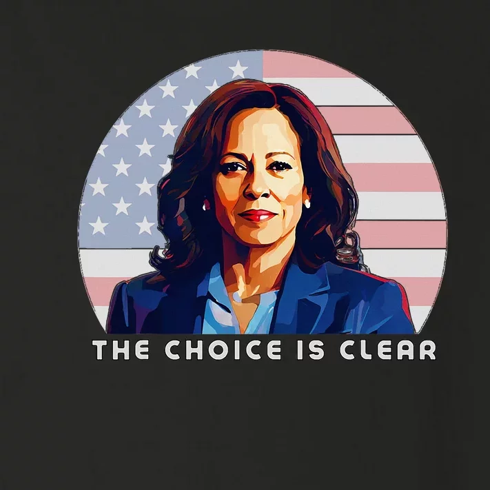 The Choice Is Clear Kamala Harris President 24 Toddler Long Sleeve Shirt