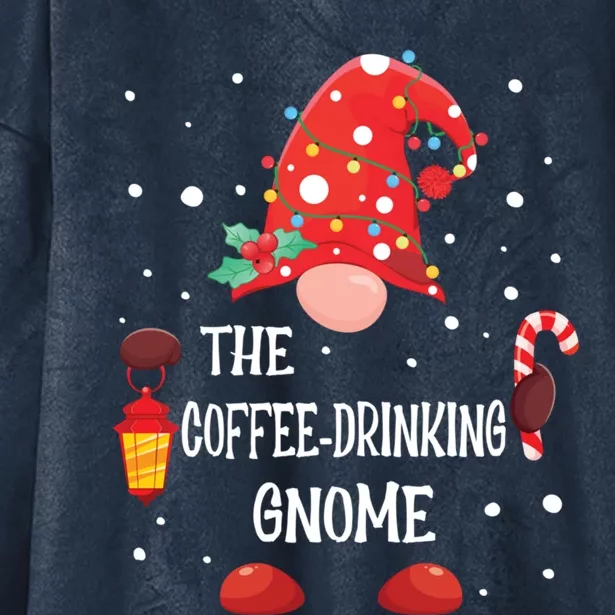 The Coffee Ing Gnome Matching Family Christmas Gift Hooded Wearable Blanket