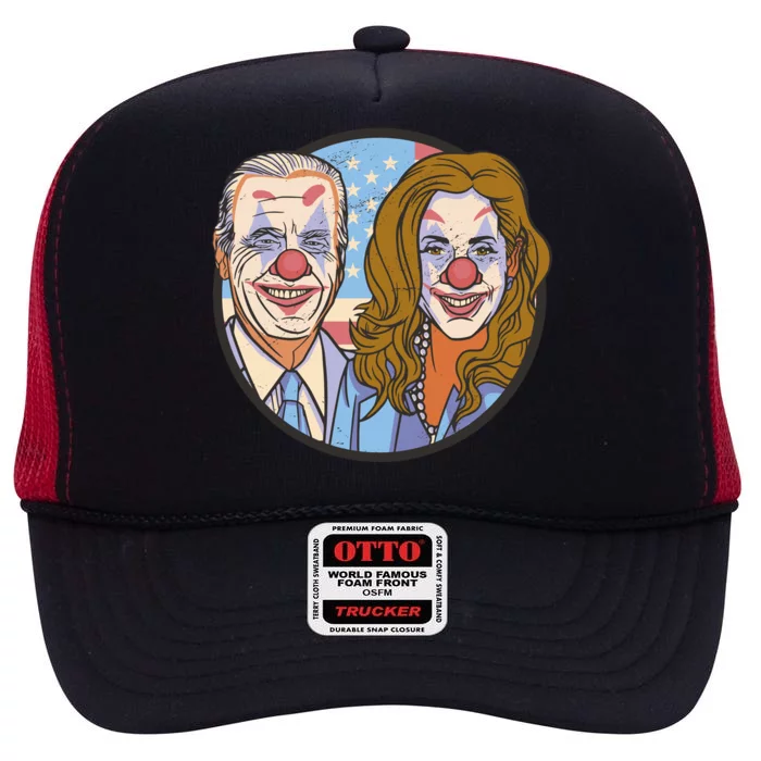 The Clowns Joe Biden Kamala Harris High Crown Mesh Trucker Hat