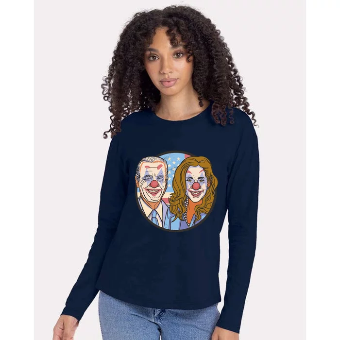 The Clowns Joe Biden Kamala Harris Womens Cotton Relaxed Long Sleeve T-Shirt