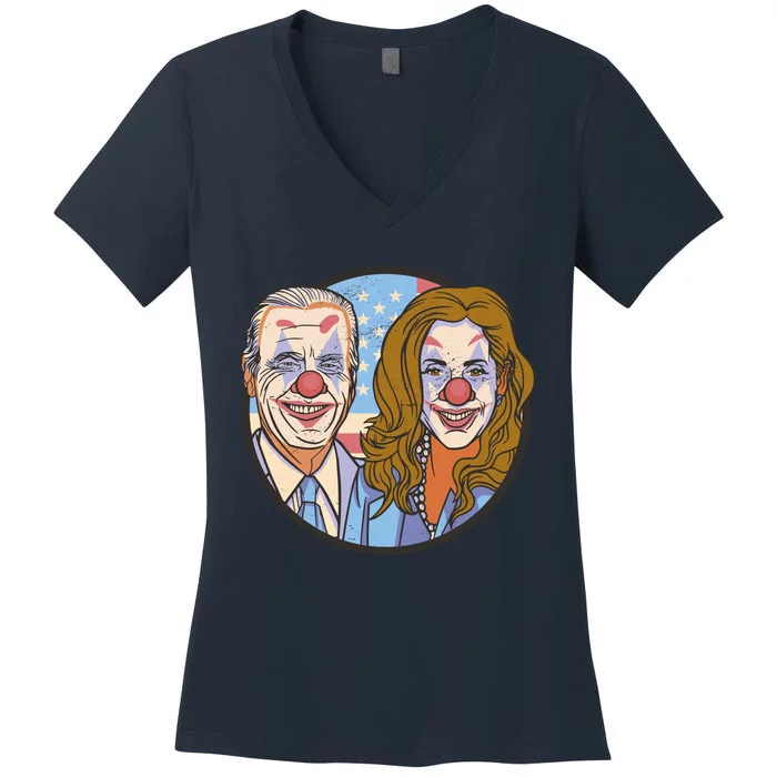 The Clowns Joe Biden Kamala Harris Women's V-Neck T-Shirt