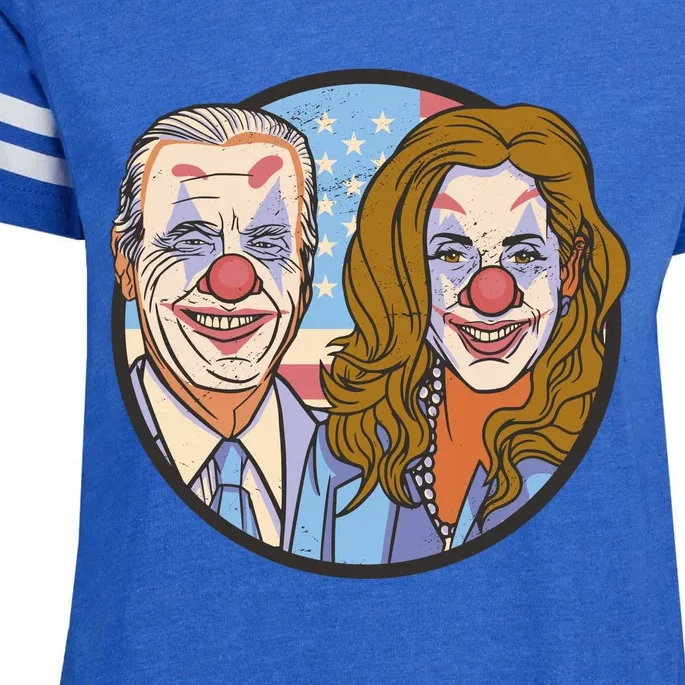 The Clowns Joe Biden Kamala Harris Enza Ladies Jersey Football T-Shirt