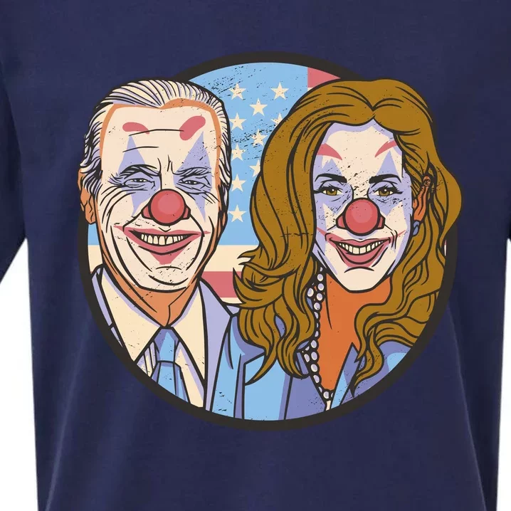 The Clowns Joe Biden Kamala Harris Sueded Cloud Jersey T-Shirt