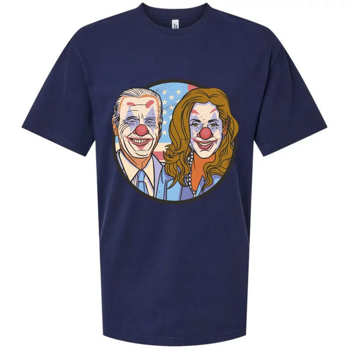 The Clowns Joe Biden Kamala Harris Sueded Cloud Jersey T-Shirt