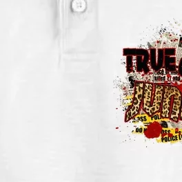 True Crime Junki Leopard Print True Crime Lover Gift Dry Zone Grid Performance Polo