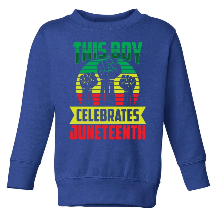 This Celebrates Juneteenth 1865 African Black American Gift Toddler Sweatshirt