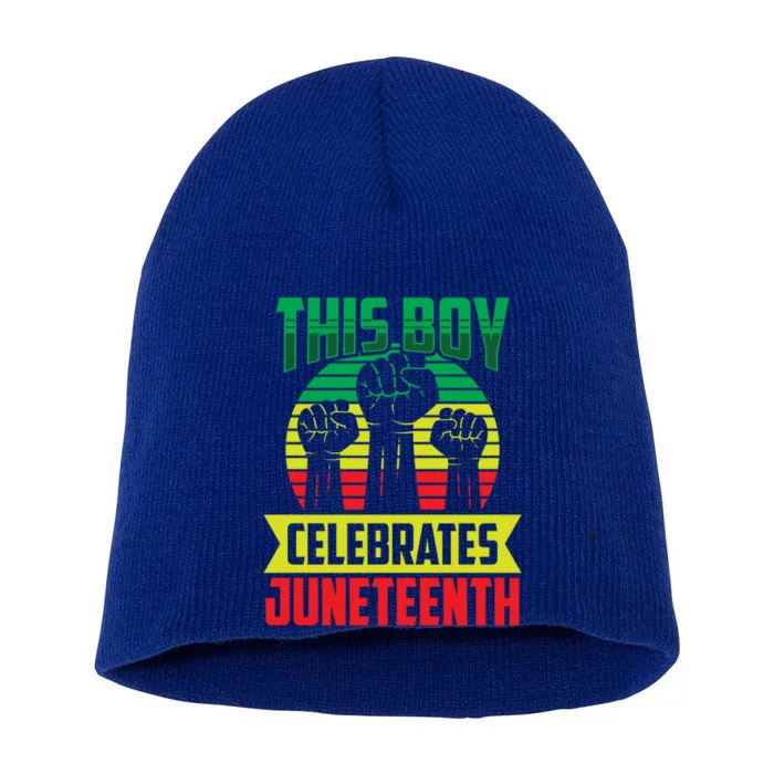 This Celebrates Juneteenth 1865 African Black American Gift Short Acrylic Beanie