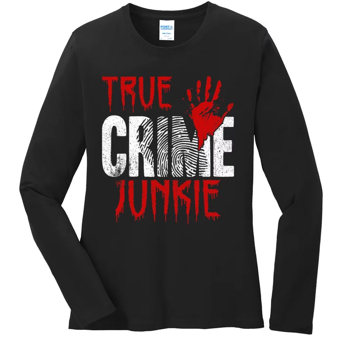 True C.R.I.M.E J.U.N.K.I.E Ladies Long Sleeve Shirt