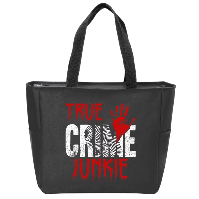 True C.R.I.M.E J.U.N.K.I.E Zip Tote Bag