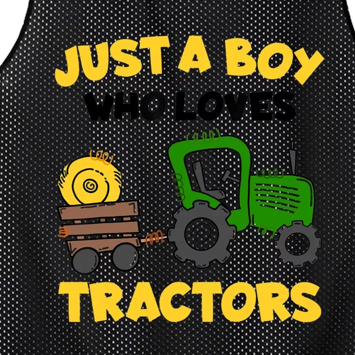 Tractor Costume Just A Boy Who Loves Tractors Mesh Reversible Basketball Jersey Tank