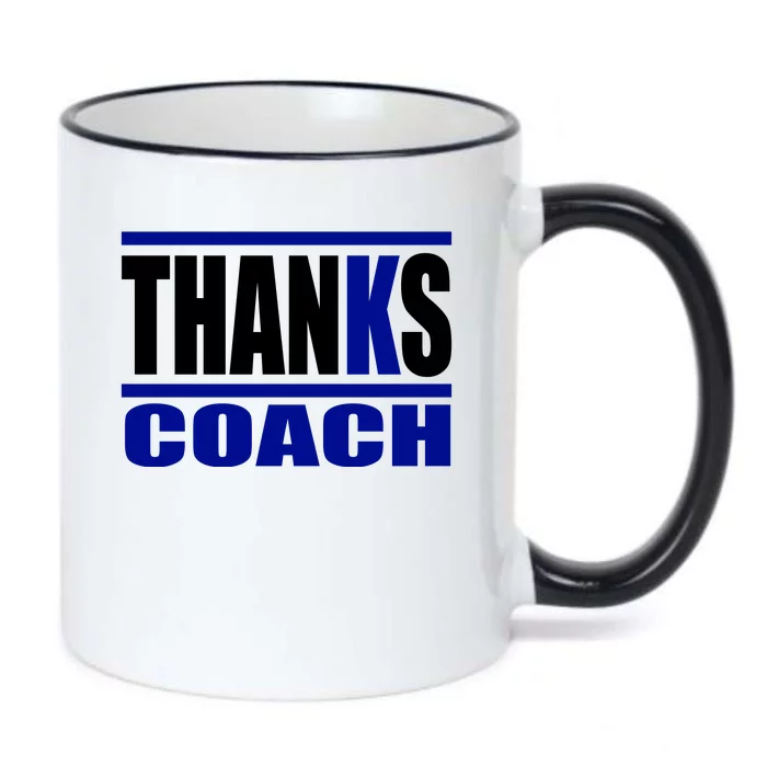 Thanks Coach K Basketball Black Color Changing Mug