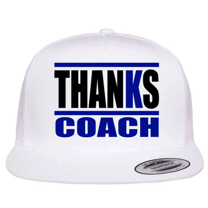 Thanks Coach K Basketball Flat Bill Trucker Hat