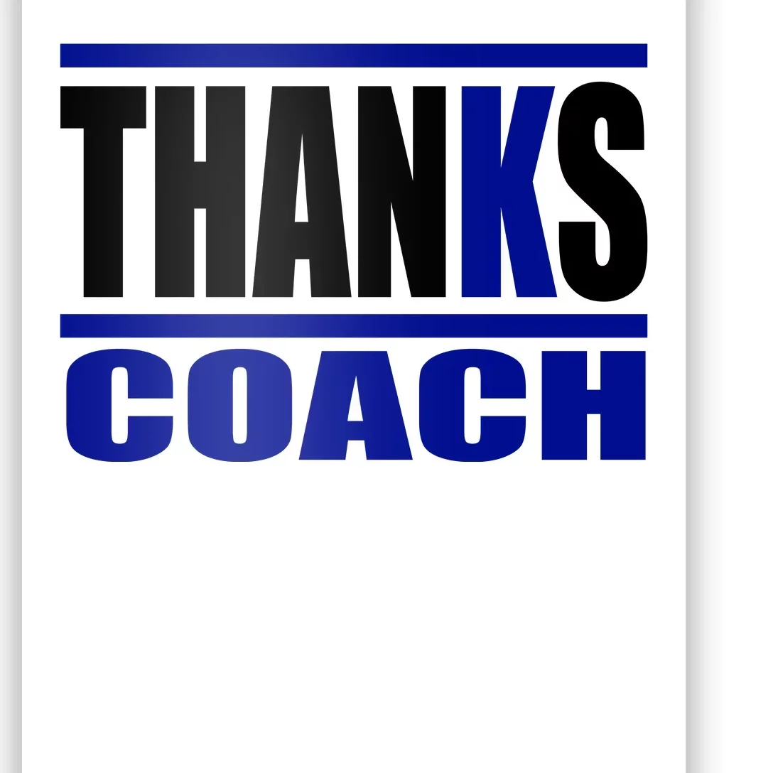 Thanks Coach K Basketball Poster