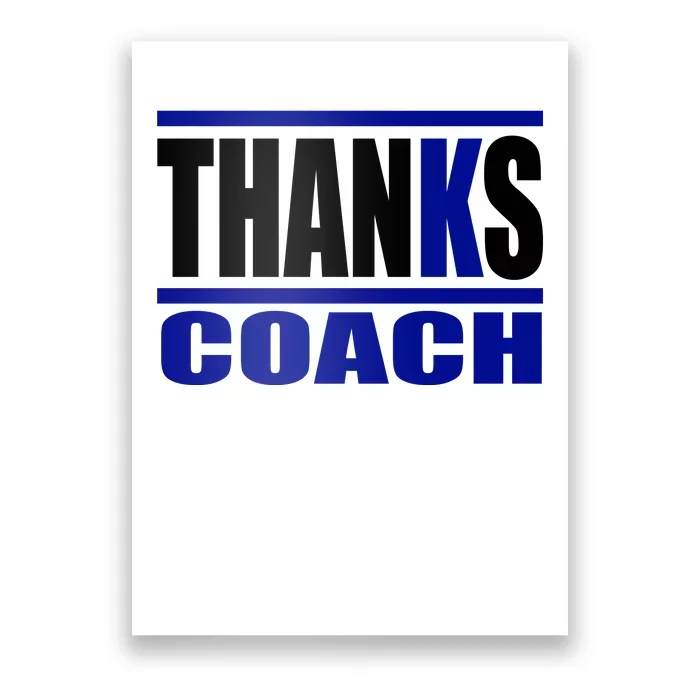 Thanks Coach K Basketball Poster