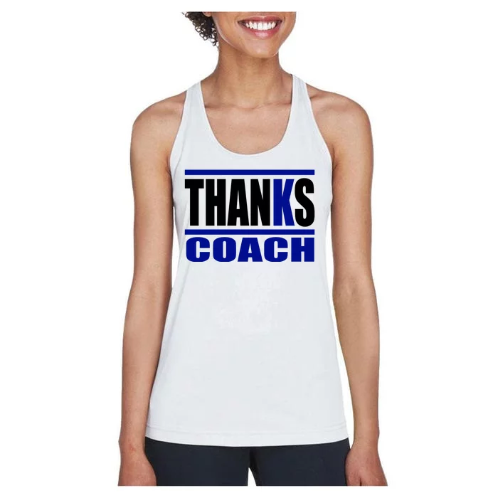 Thanks Coach K Basketball Women's Racerback Tank