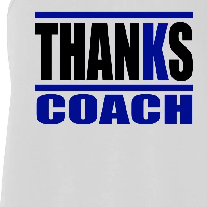 Thanks Coach K Basketball Women's Racerback Tank