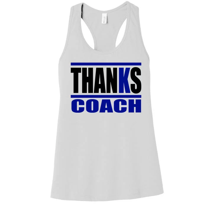 Thanks Coach K Basketball Women's Racerback Tank