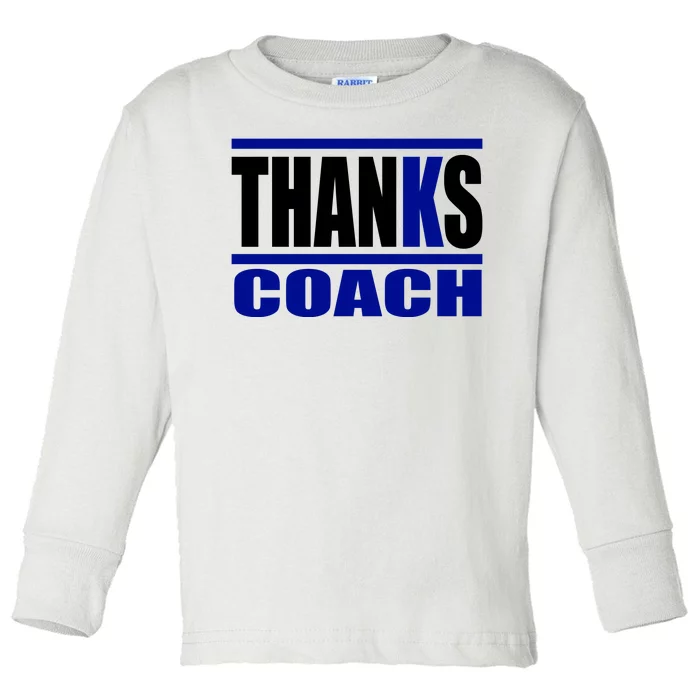 Thanks Coach K Basketball Toddler Long Sleeve Shirt