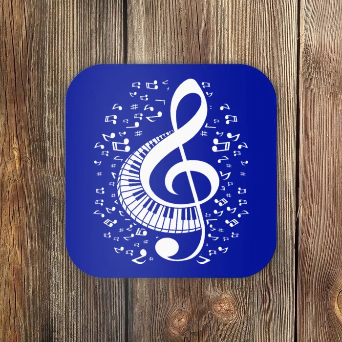 Treble Clef Keyboard Classical Music Notes Pianist Coaster