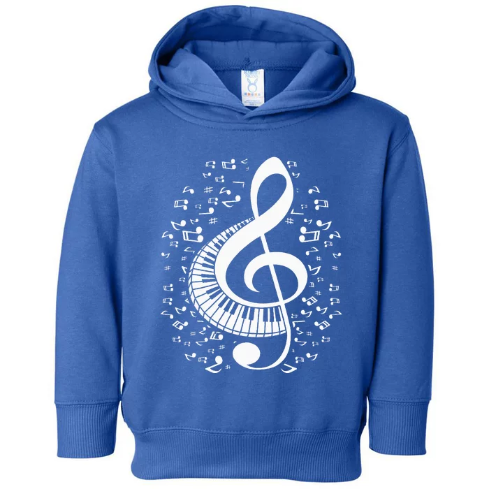 Treble Clef Keyboard Classical Music Notes Pianist Toddler Hoodie