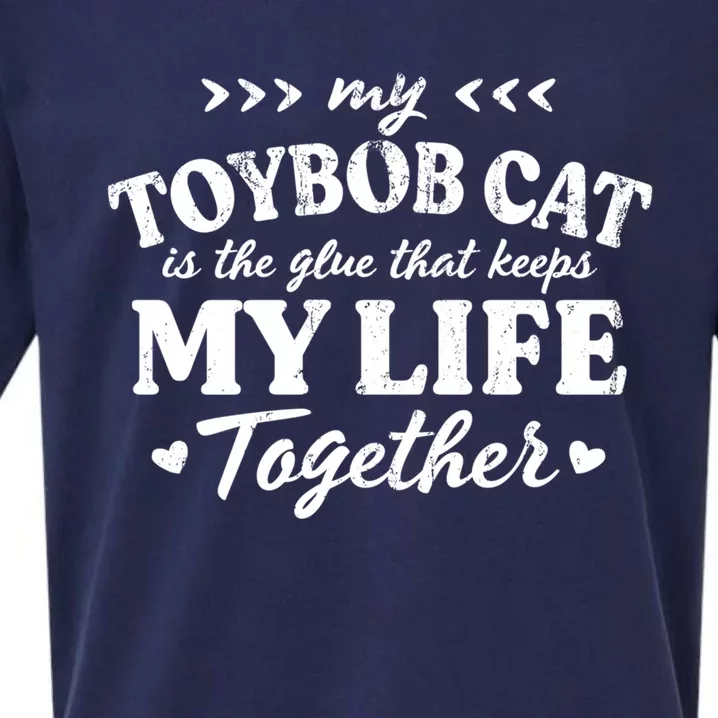 Toybob Cat Keeps My Life Together Cat Mom Sayings Cat Dad Gift Sueded Cloud Jersey T-Shirt