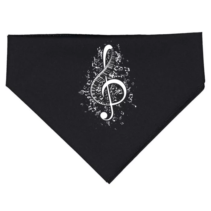 Treble Clef Keys Piano Player Pianist Classical Music USA-Made Doggie Bandana