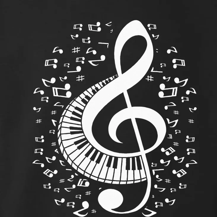 Treble Clef Keyboard Classical Music Notes Pianist Piano Toddler Hoodie