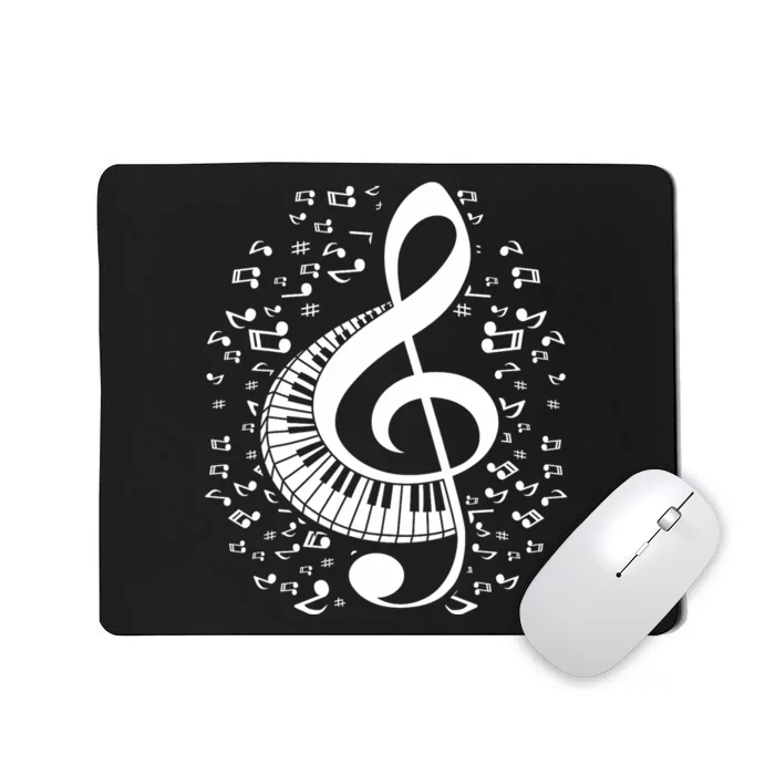 Treble Clef Keyboard Classical Music Notes Pianist Piano Mousepad