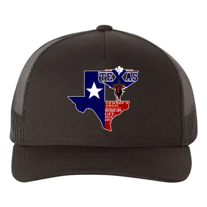 Texas Cowboy Logic Yupoong Adult 5-Panel Trucker Hat