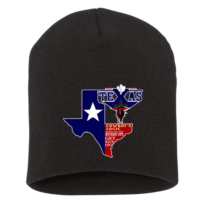 Texas Cowboy Logic Short Acrylic Beanie