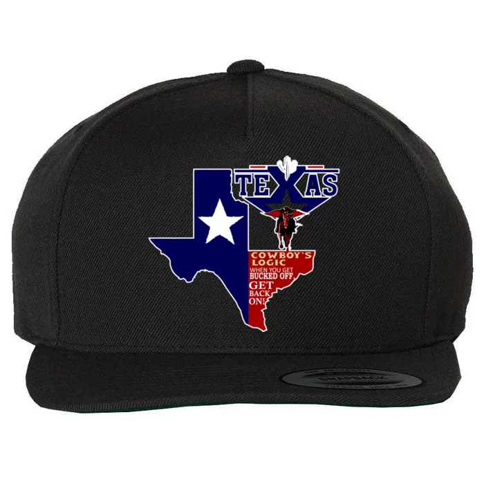 Texas Cowboy Logic Wool Snapback Cap