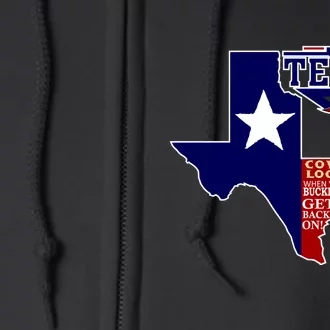 Texas Cowboy Logic Full Zip Hoodie