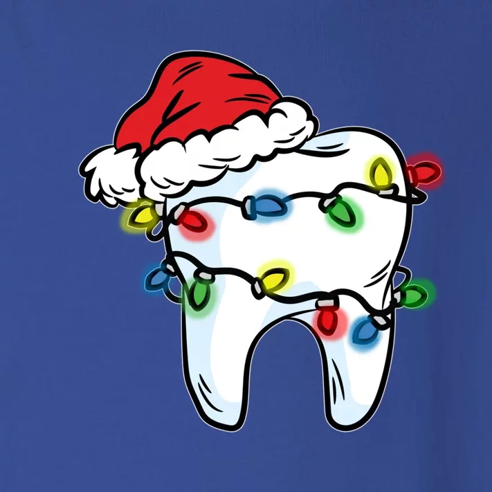 Tooth Christmas Light Santa Hat Dentist Dental Hygienist Funny Gift Toddler Long Sleeve Shirt