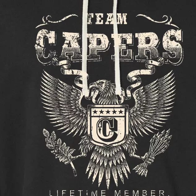 Team Capers Lifetime Member Capers Last Name Garment-Dyed Fleece Hoodie