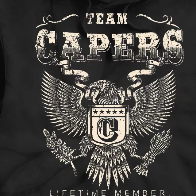 Team Capers Lifetime Member Capers Last Name Tie Dye Hoodie