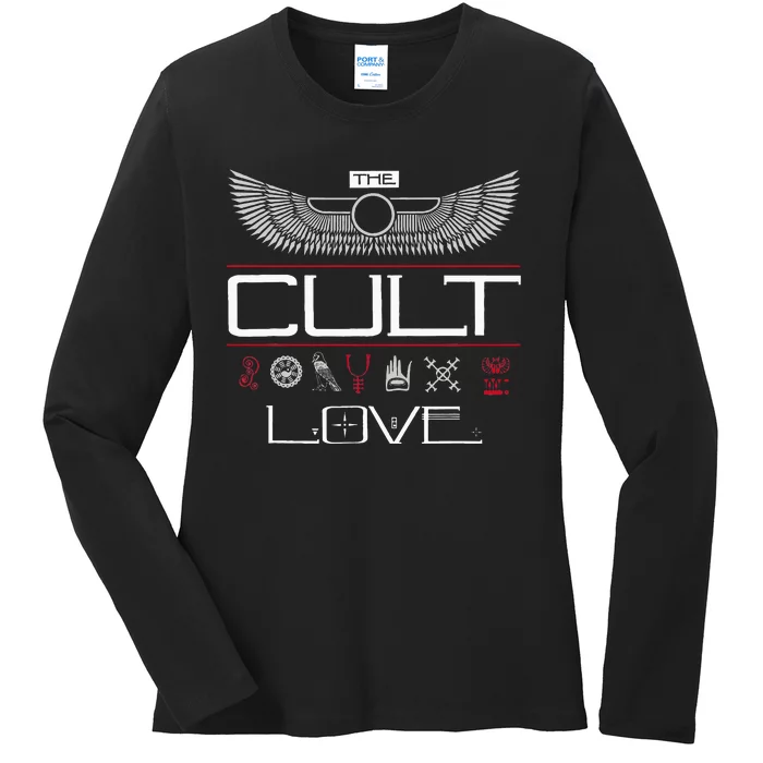 The Cult Love Symbols Ladies Long Sleeve Shirt