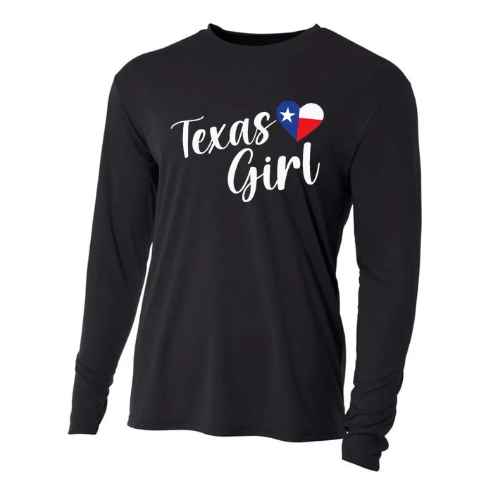 Texas Cute Longhorn Texas Pride Cooling Performance Long Sleeve Crew