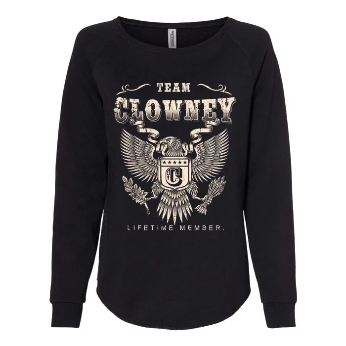 Team Clowney Lifetime Member Clowney Name Gift Womens California Wash Sweatshirt