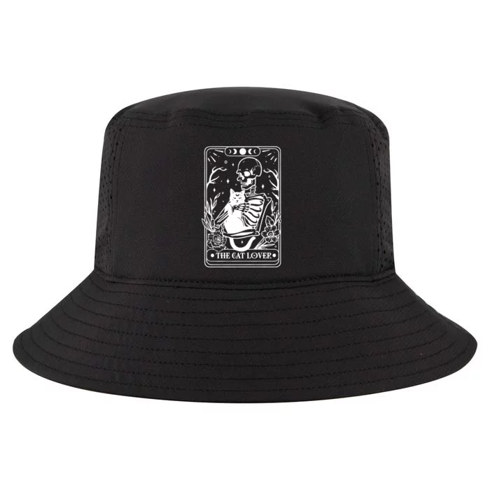 The Cat Lover Tarot Card Black Cat Skeleton Tarot Card Cool Comfort Performance Bucket Hat