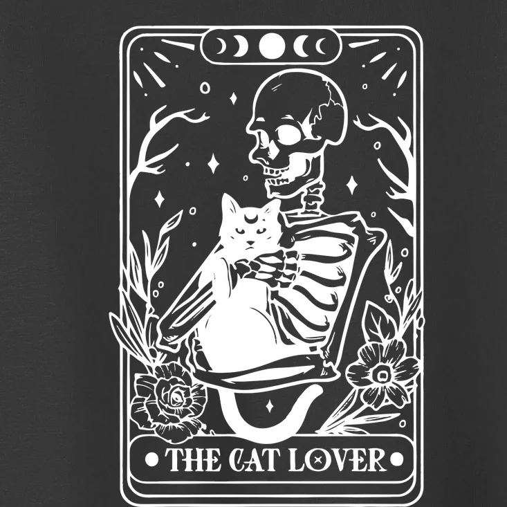 The Cat Lover Tarot Card Black Cat Skeleton Tarot Card Toddler T-Shirt