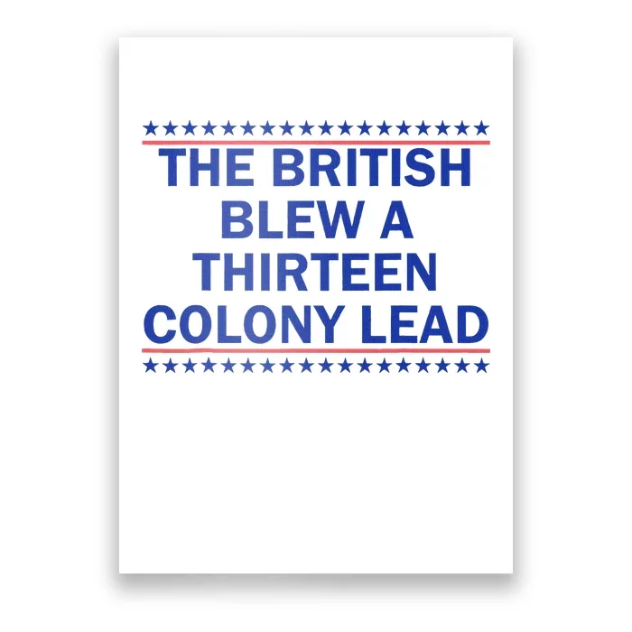 Thirteen Colony Lead Funny 4th Of July Design Poster