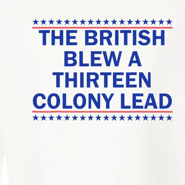 Thirteen Colony Lead Funny 4th Of July Design Cropped Pullover Crew